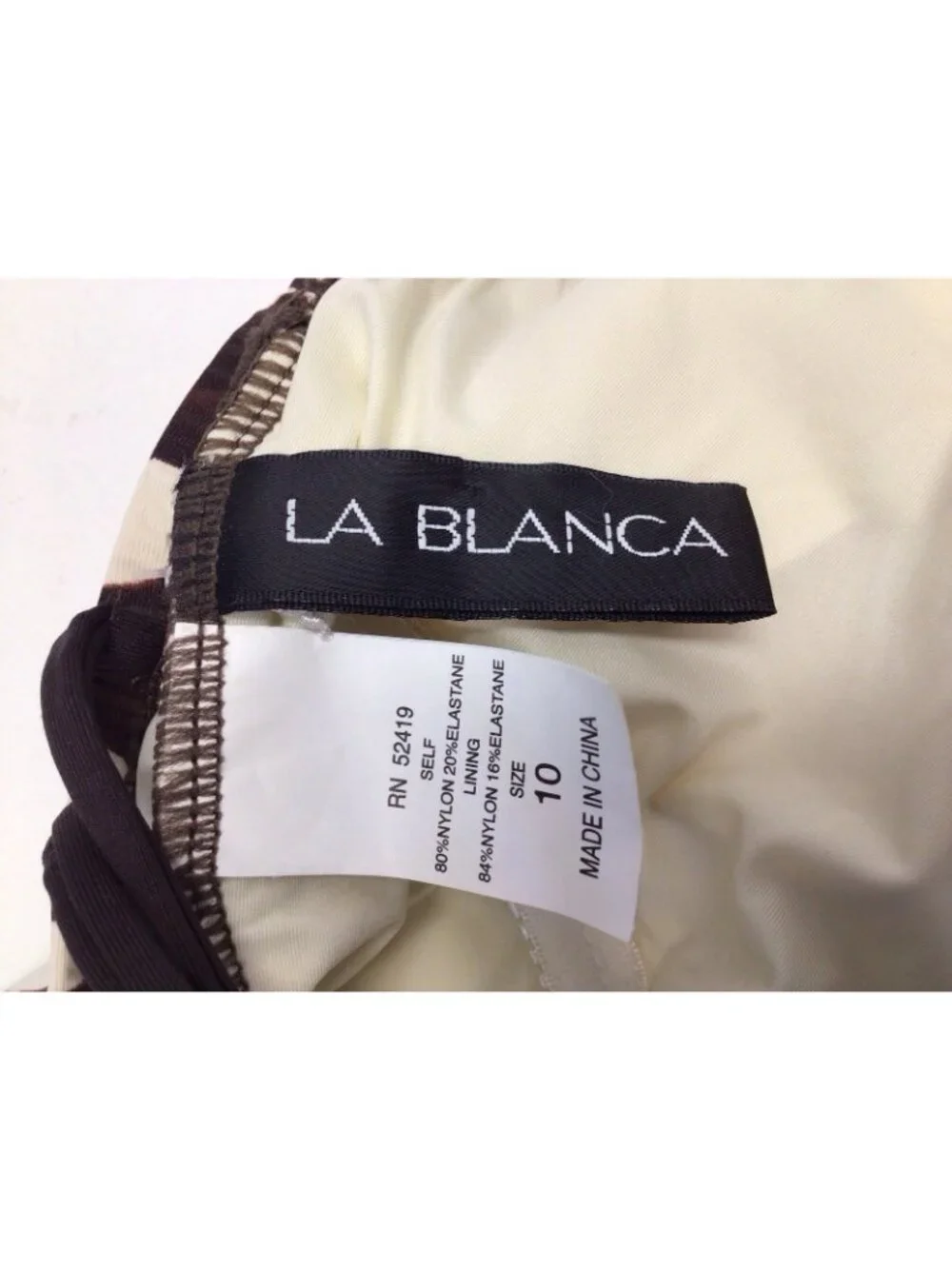 La Blanca Women's One Piece Swimsuit Size 10 Tiger Animal Print Slimming